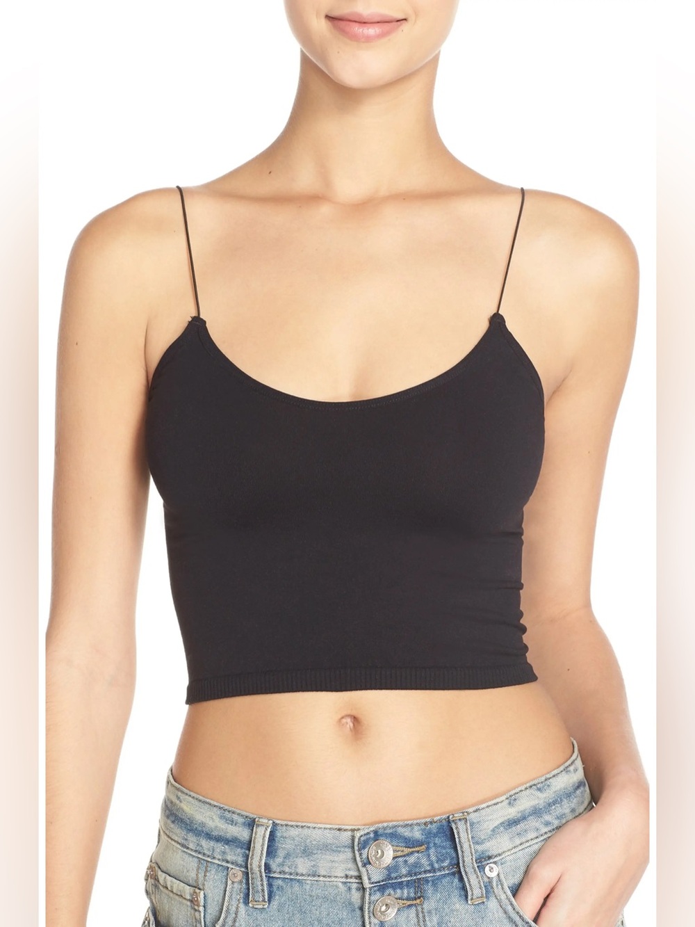 Free People Black Sleeveless Top
